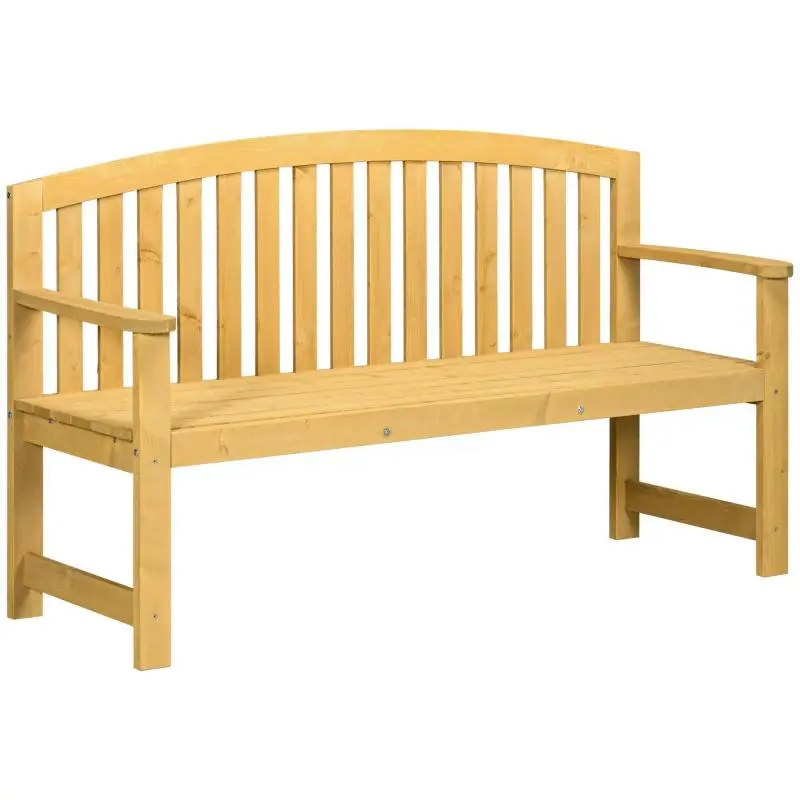 2-Seater Wooden Garden Bench, 143 cm