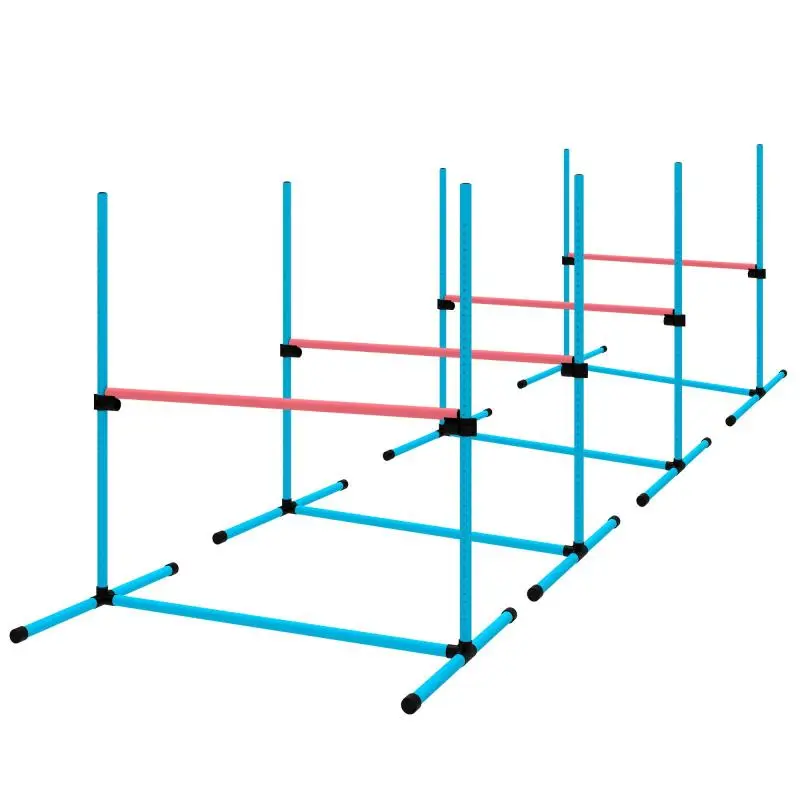 Dog Agility Set, 4 Pieces, Light Blue