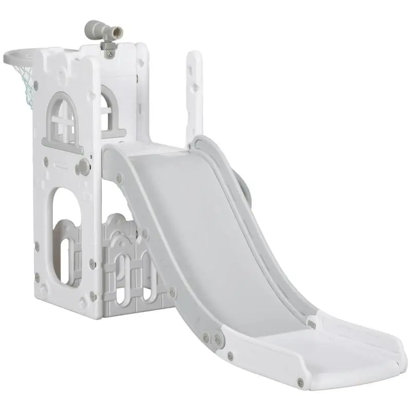 5-in-1 Children's Slide, Grey, 177 x 70 x 92 cm