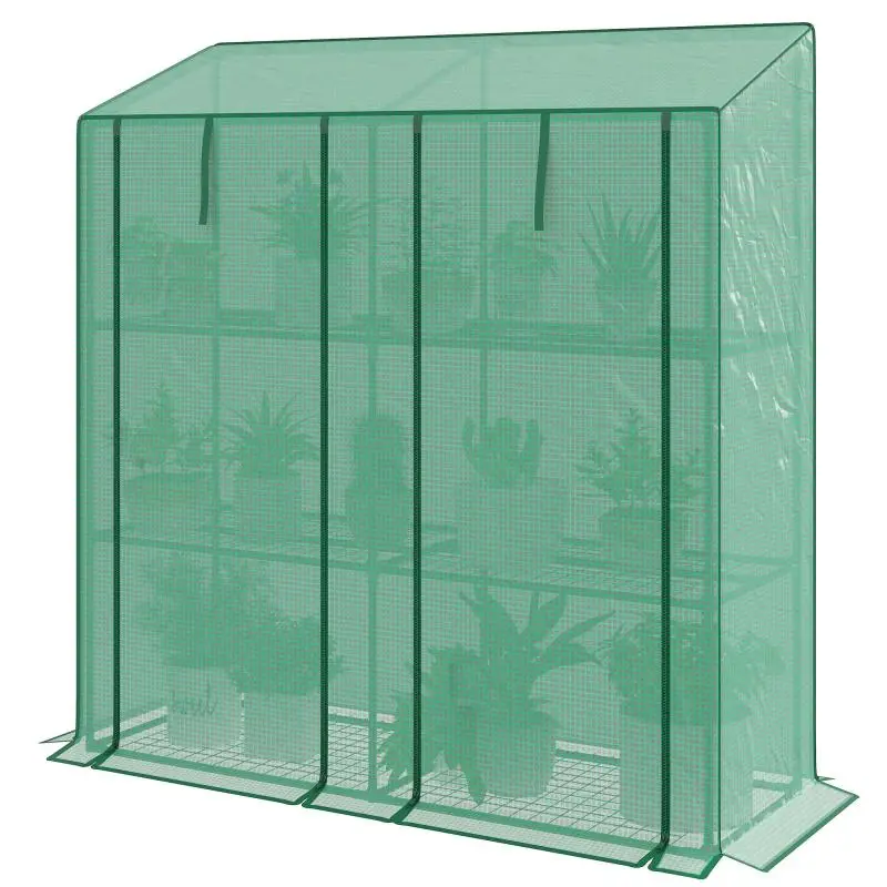 Mini Greenhouse with 3 Tiers, Green