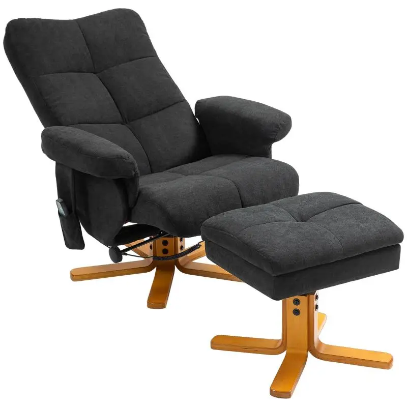 Massage Chair with Reclining Function and Footrest