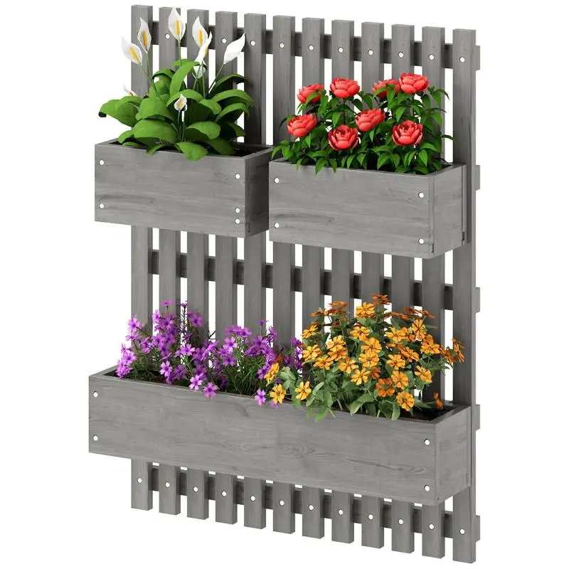 Wall-Mounted Flower Box Set, 60 cm