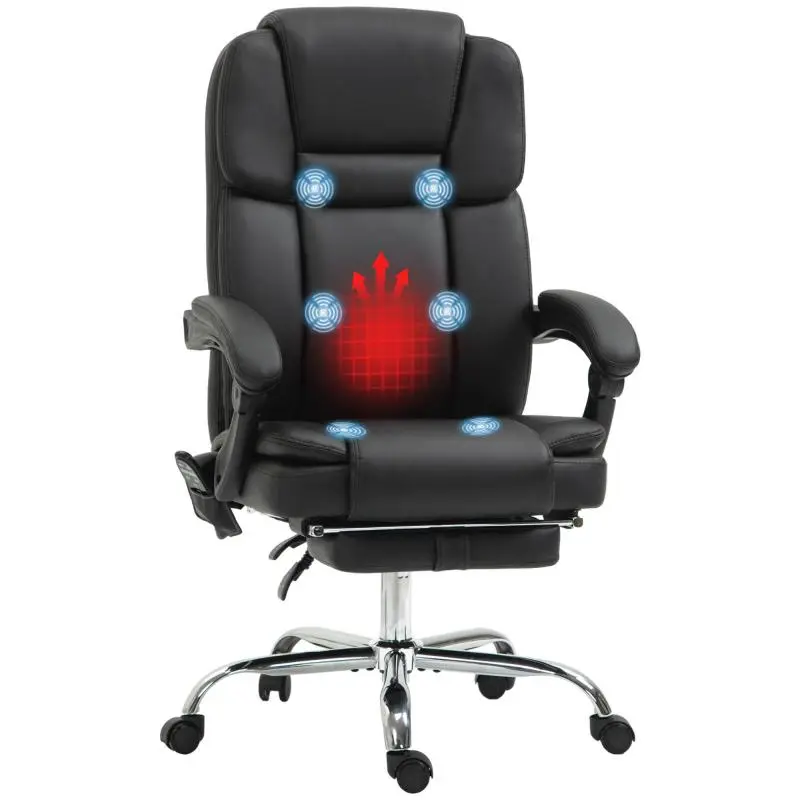 Office Chair with 6 Massage Points and Footrest