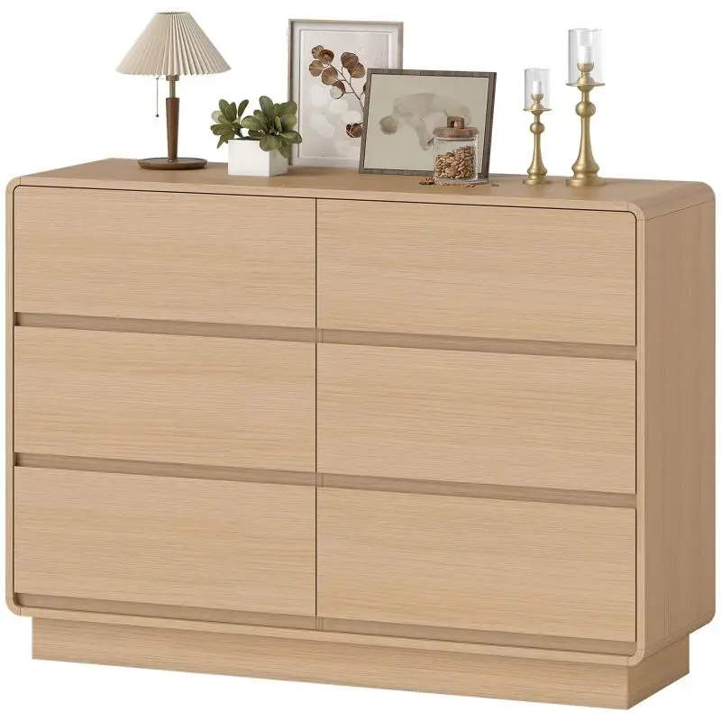 6-Drawer Chest of Drawers with Rounded Edges