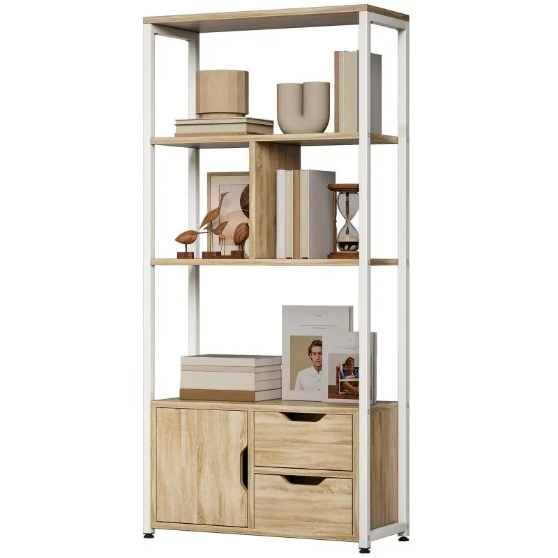 Bookcase with Shelves, Drawers and Door