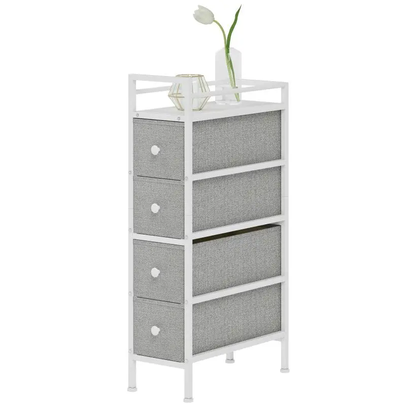 4-Drawer Fabric Dresser, 20 cm Deep