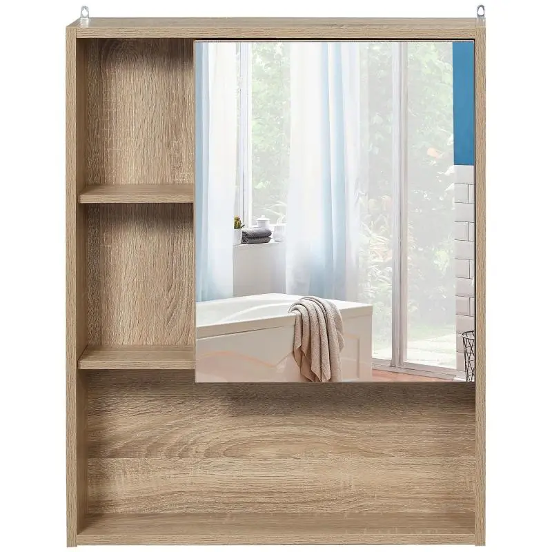 Wall-Mounted Bathroom Mirror Cabinet, 60 cm