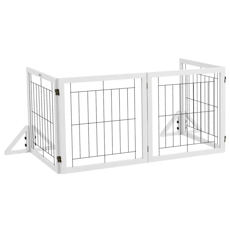Folding Dog Gate with 4 Panels, 280 cm
