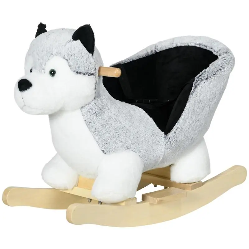 Husky Rocking Horse for Children, 60 cm, Grey
