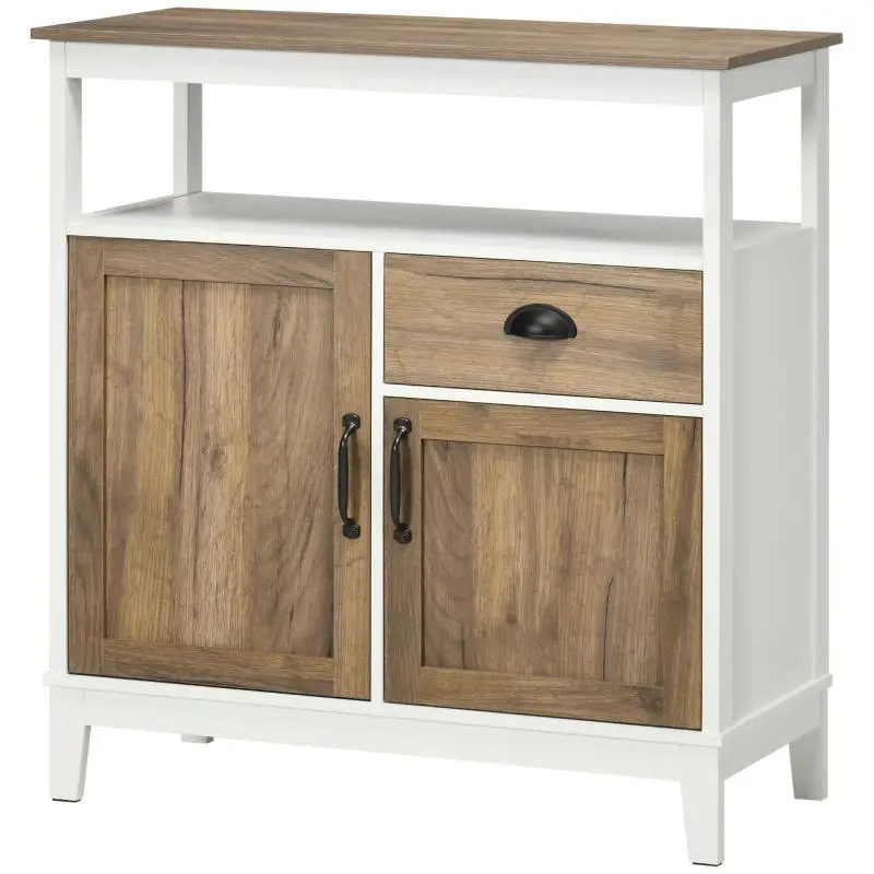 Rustic Kitchen Cabinet with Drawer and Cupboards