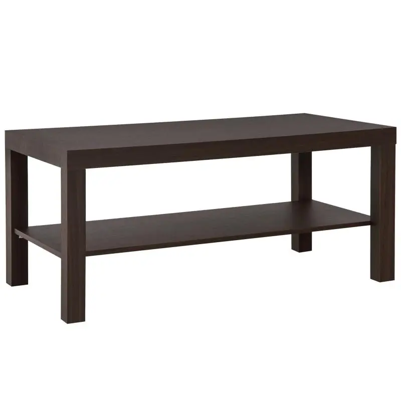 Rectangular Coffee Table with Lower Shelf, 90 cm