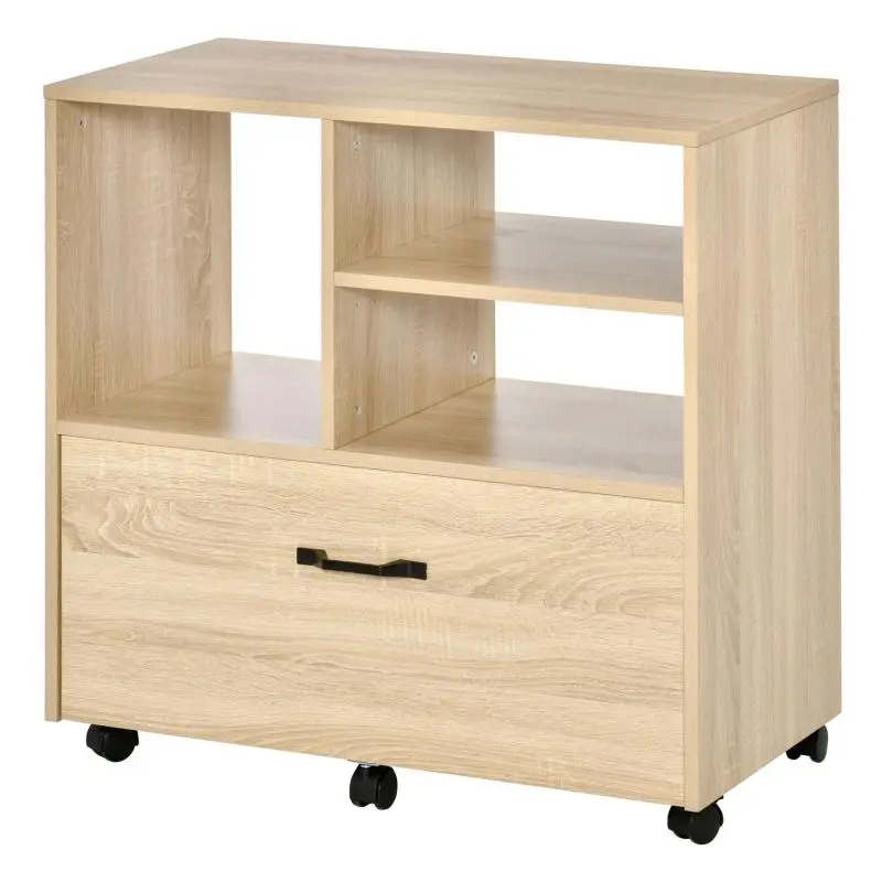 Mobile Office Unit with Drawer and Adjustable Shelf