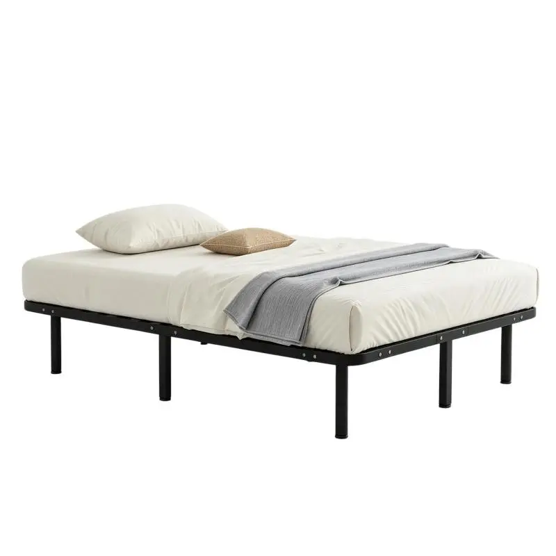 Industrial-Style Bed Frame with Storage Space, 190 × 90 × 31 cm