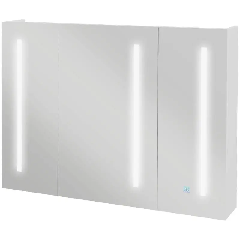 Bathroom Mirror Cabinet with Light and USB Charge, 90 × 15 × 70 cm