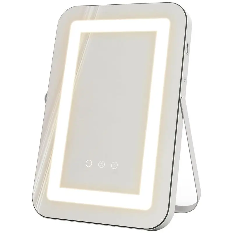 Makeup Mirror with 3 Light Modes and 10x Magnifier, White