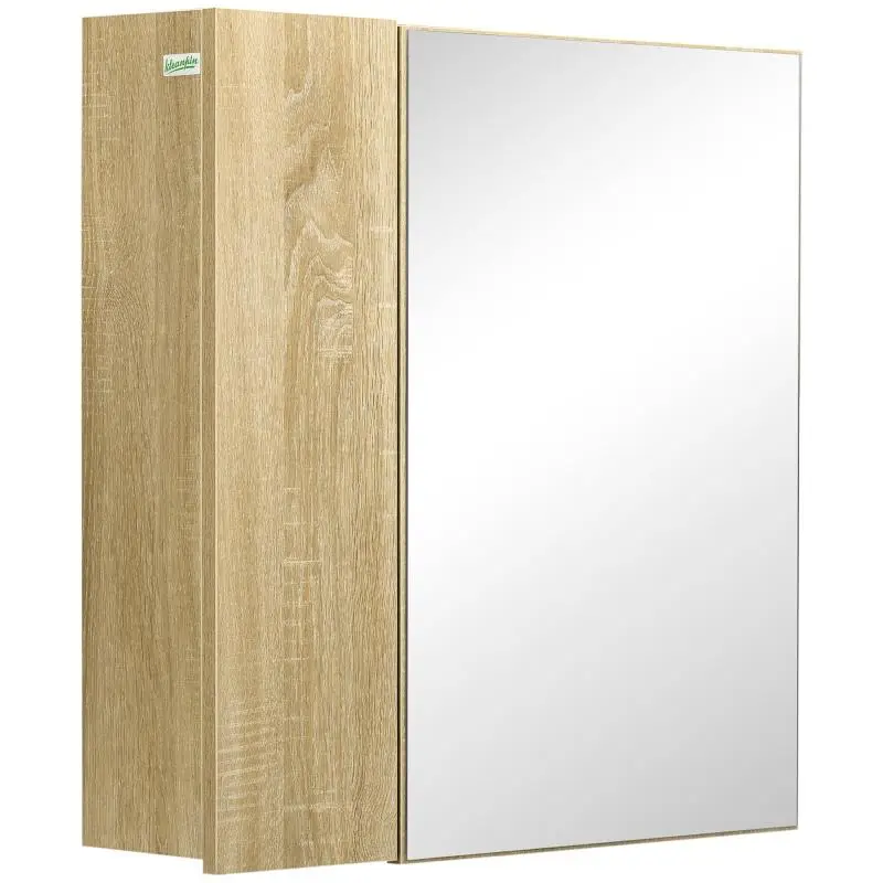 Bathroom Cabinet with Mirror and 4 Shelves