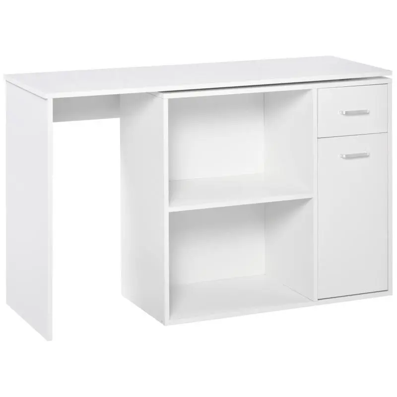Corner Desk with Rotating Table and Shelves