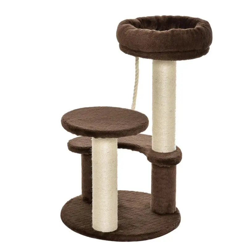 3-Level Cat Scratching Tree, 65 cm