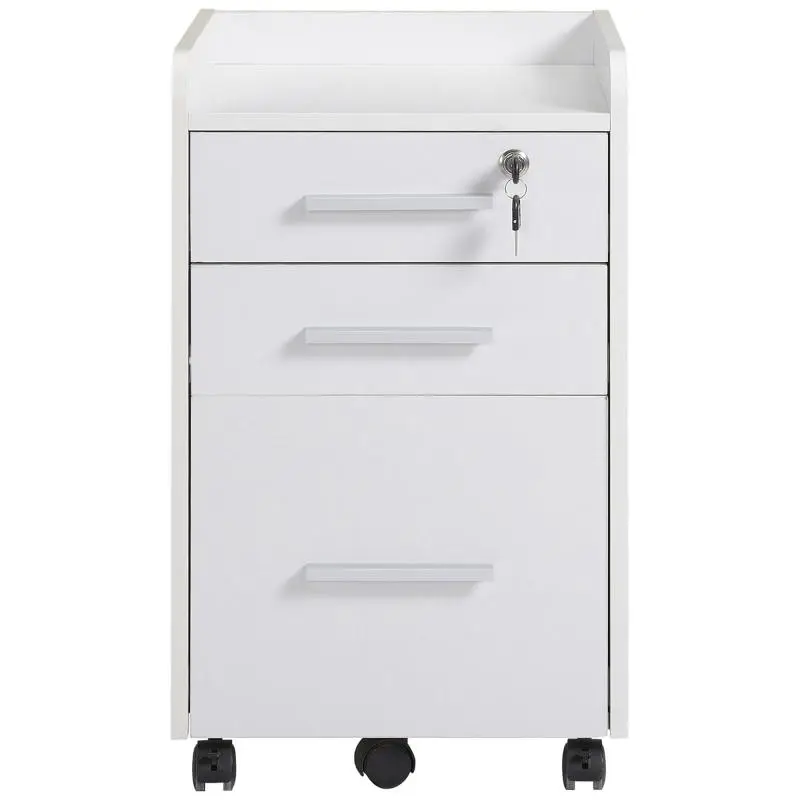 Office Filing Cabinet with 3 Drawers and Lock
