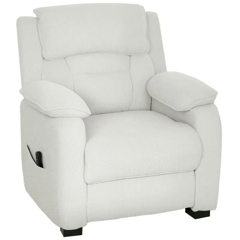 Electric Recliner Armchair with USB Port, Cream