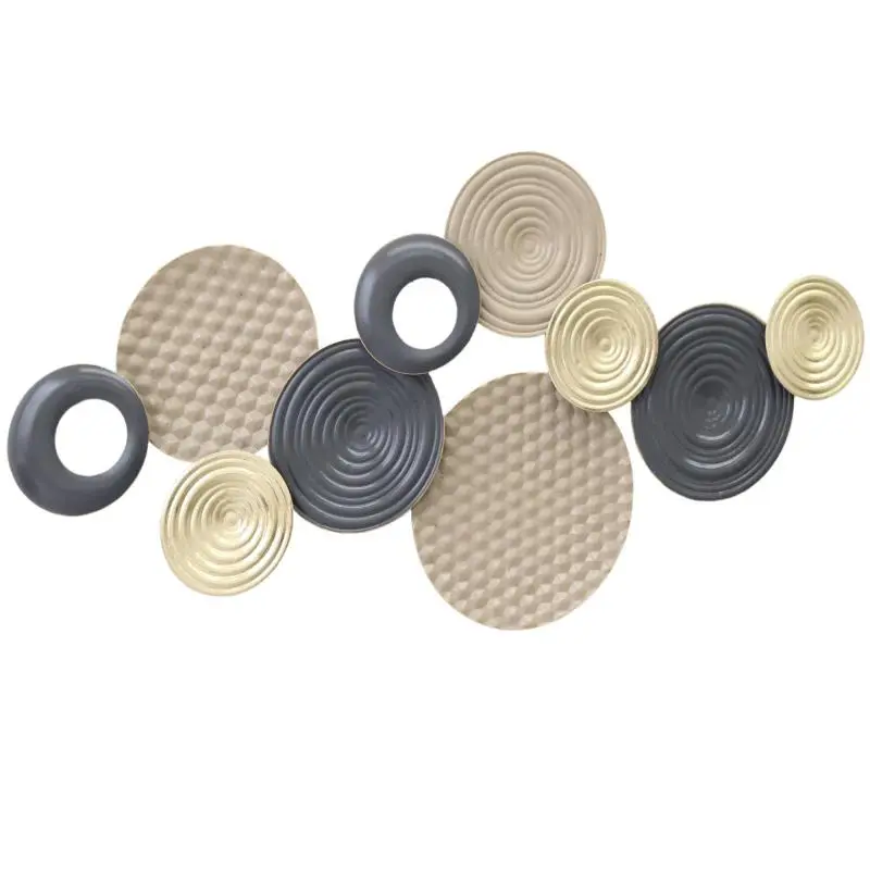 Metal Wall Sculpture with Multi-Disc Design, 100 x 50 cm