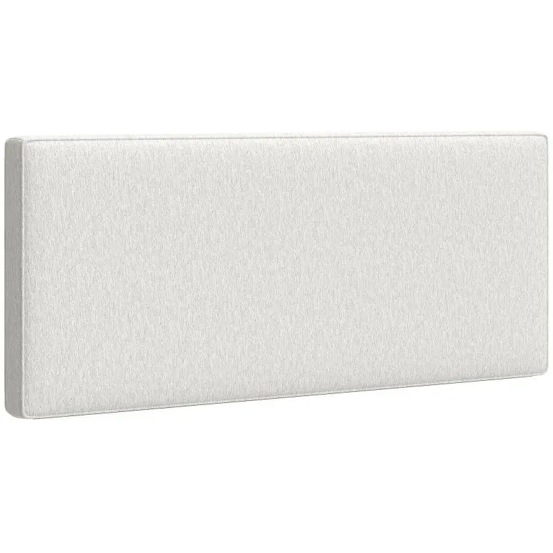 Linen wall-mounted headboard, 140 x 60 cm, padded hanging headboard for bedroom, cream