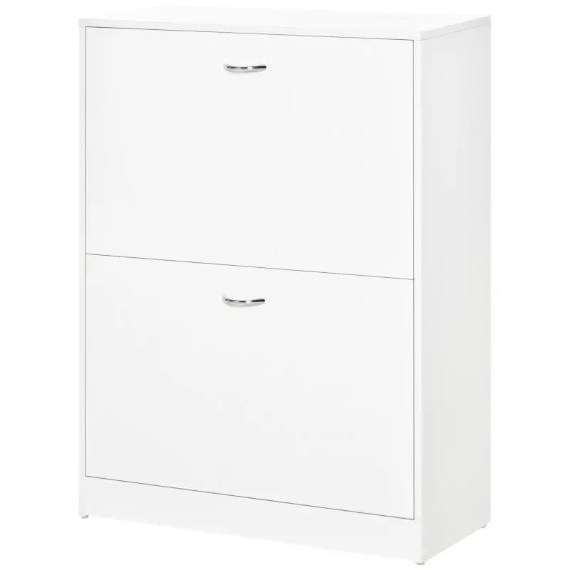 Shoe Cabinet with 2 Drop-Down Doors, 80 cm