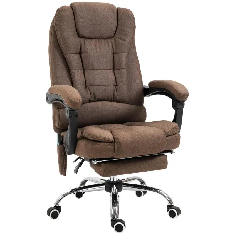 Height-Adjustable Massage Office Chair with Footrest