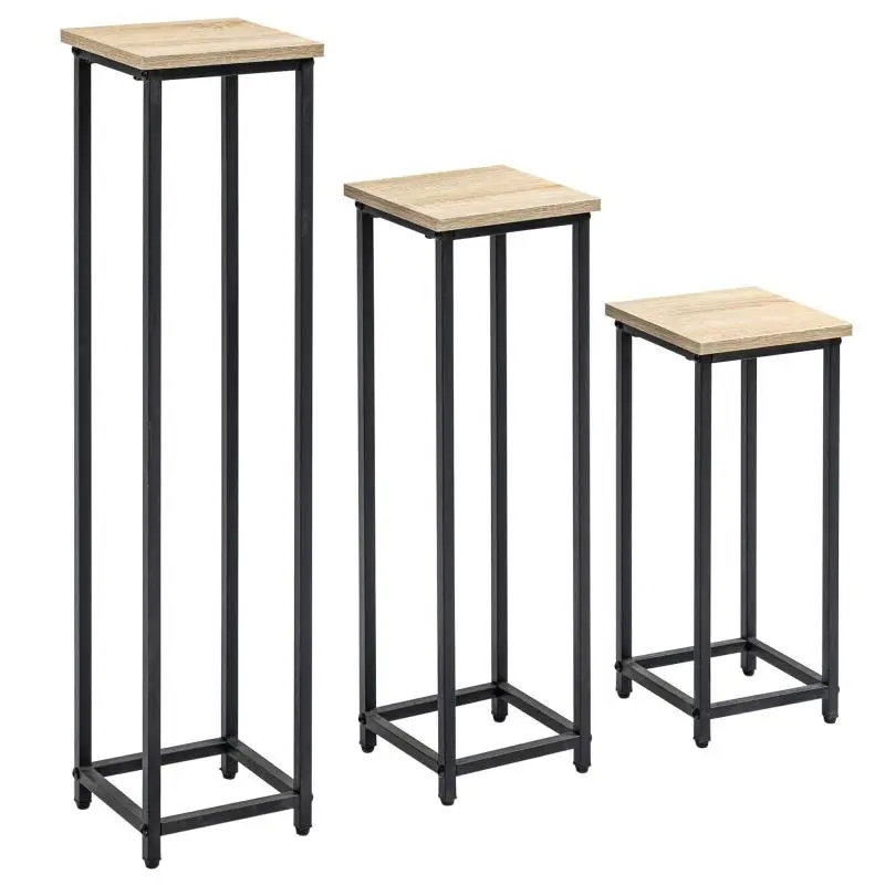 Set of 3 Stackable Square Plant Stands
