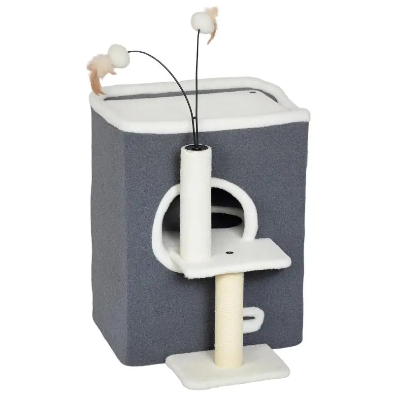 Cat Scratching Tree with Top Lounge Platform