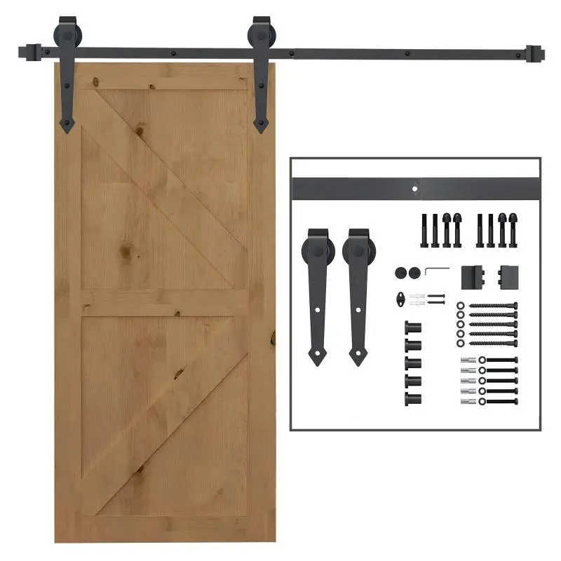 Sliding Door Track Kit, 2 m, Brown