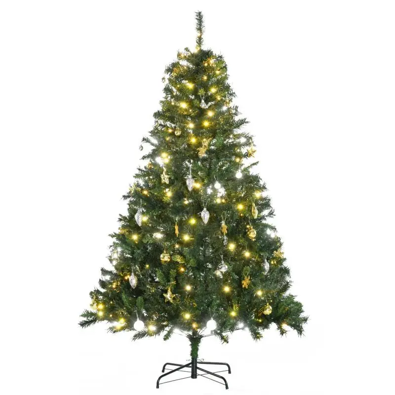 Artificial Christmas Tree with LED Lights, 180 cm