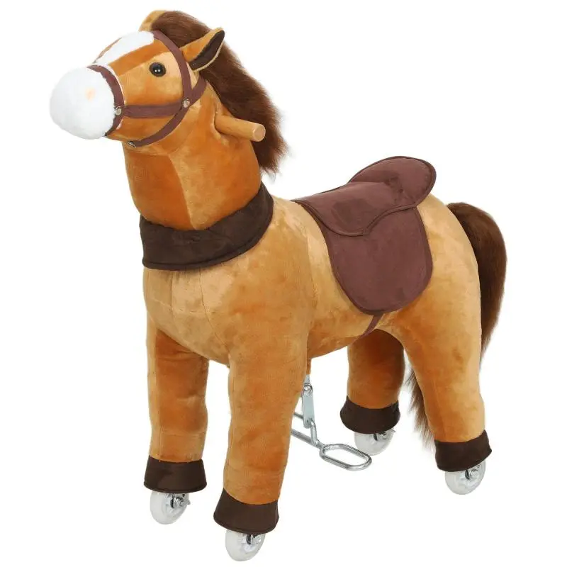 Ride-On Horse for Children, Coffee Brown