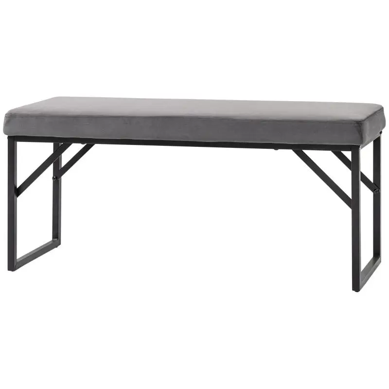 Upholstered Bench, 100 cm, Dark Grey