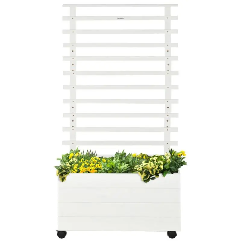 Planter Box with Trellis and Wheels
