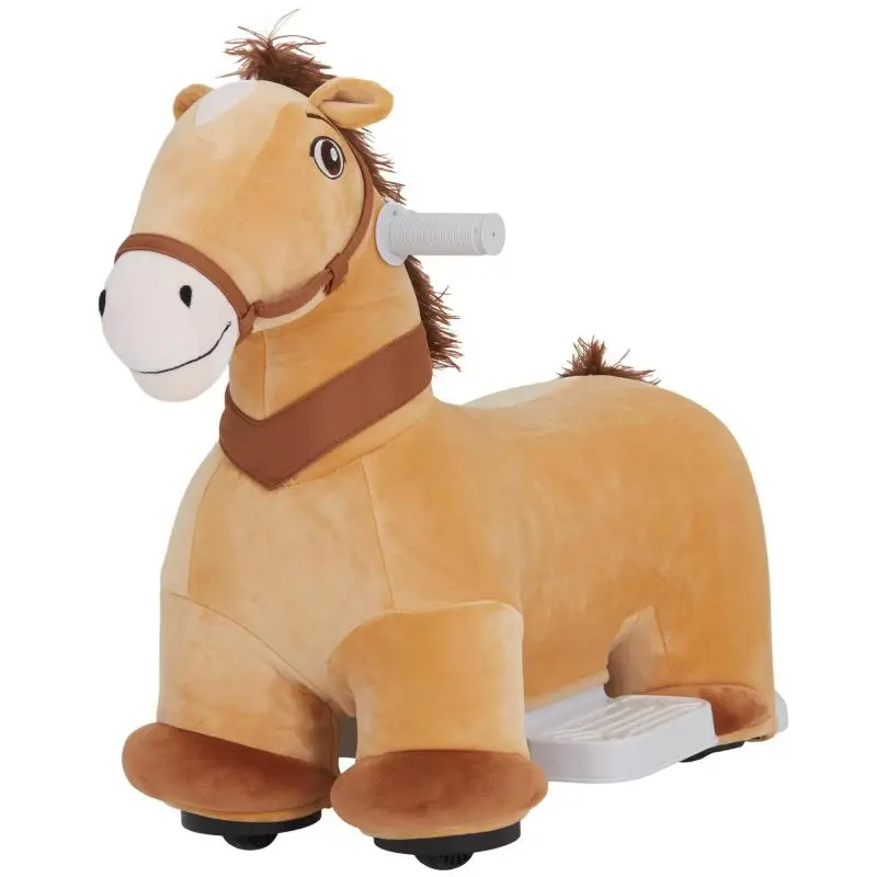 6V Electric Ride-On Horse for Children, Brown