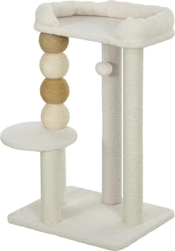 Cat Tower with Bed and Toy Ball, Beige
