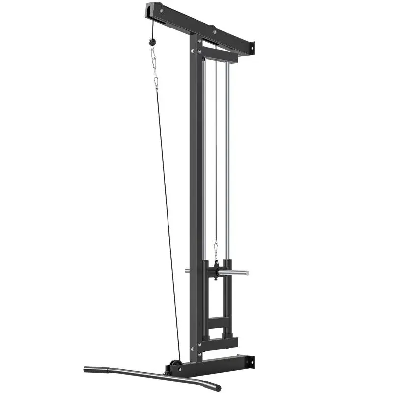 Wall-Mounted Strength Training Station with Pulleys