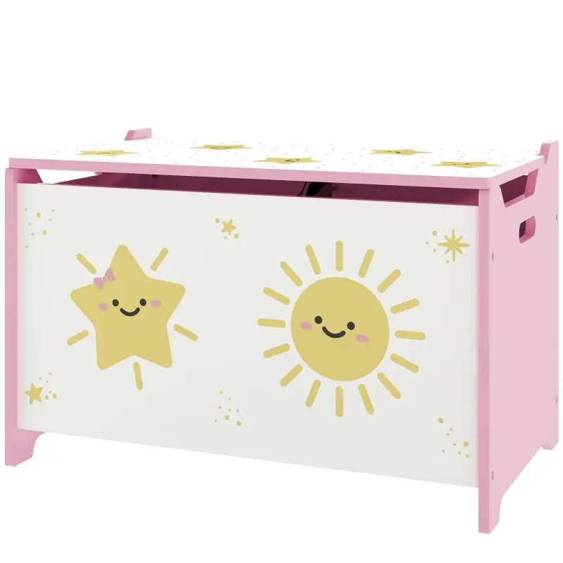 Children's Toy Box with Lid, 60 x 37 x 39 cm