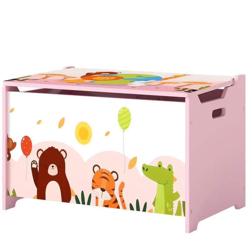 Children’s Toy Chest with Hinged Lid