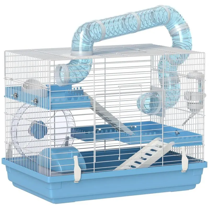 Portable Hamster Cage with Wheel and Water Bottle