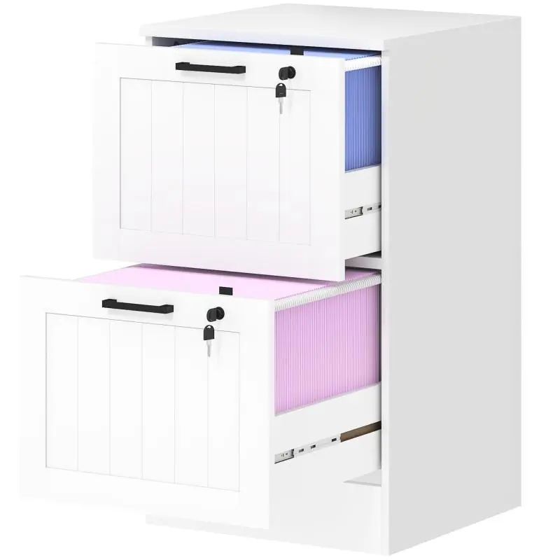 Office Filing Cabinet with 2 Drawers, 40 cm, Black