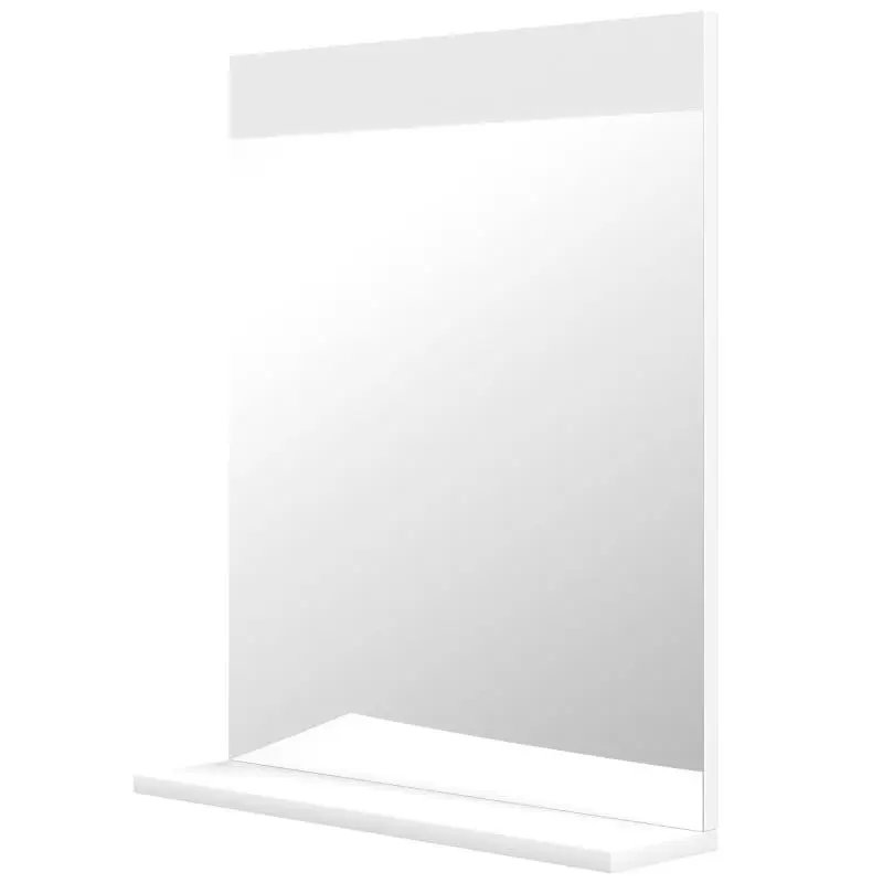 Wall-Mounted Mirror with Shelf, 50 × 12 × 60 cm