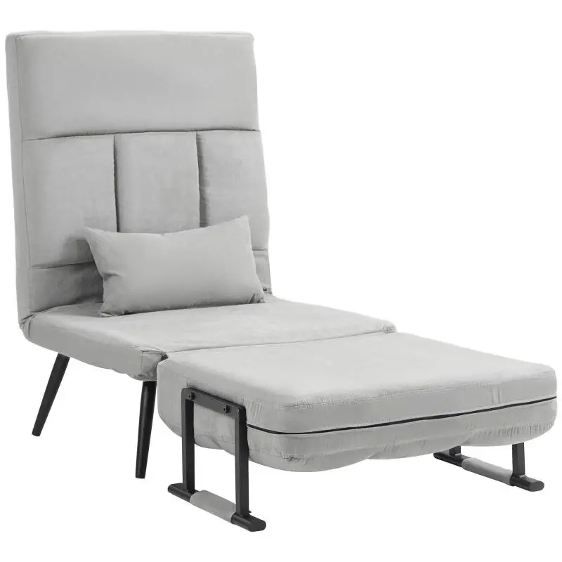 Convertible Armchair Bed with 5-Position Backrest