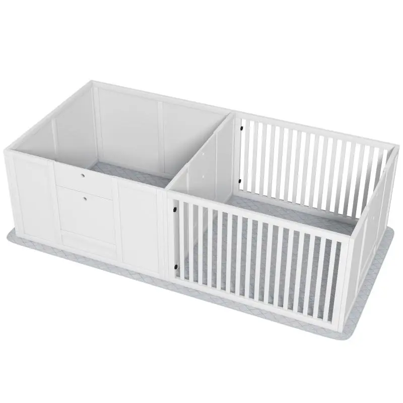 Wooden Whelping Box for Dogs, 166 × 80 × 50 cm