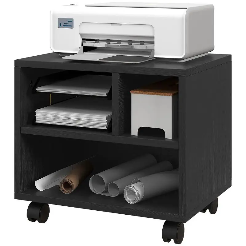 Printer Stand with 3 Open Compartments