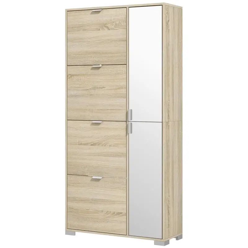 Shoe Cabinet with 4 Drop-Down Compartments