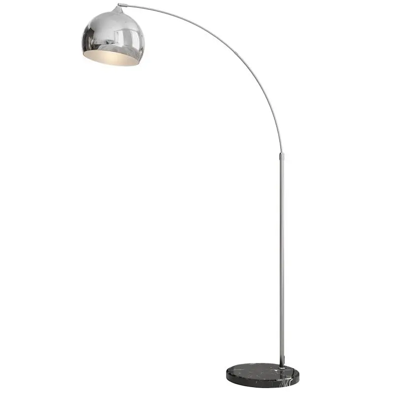 Adjustable Arc Floor Lamp with Marble Base