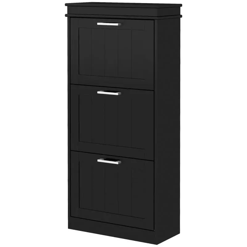 Shoe Cabinet with 3 Tilt-Out Doors