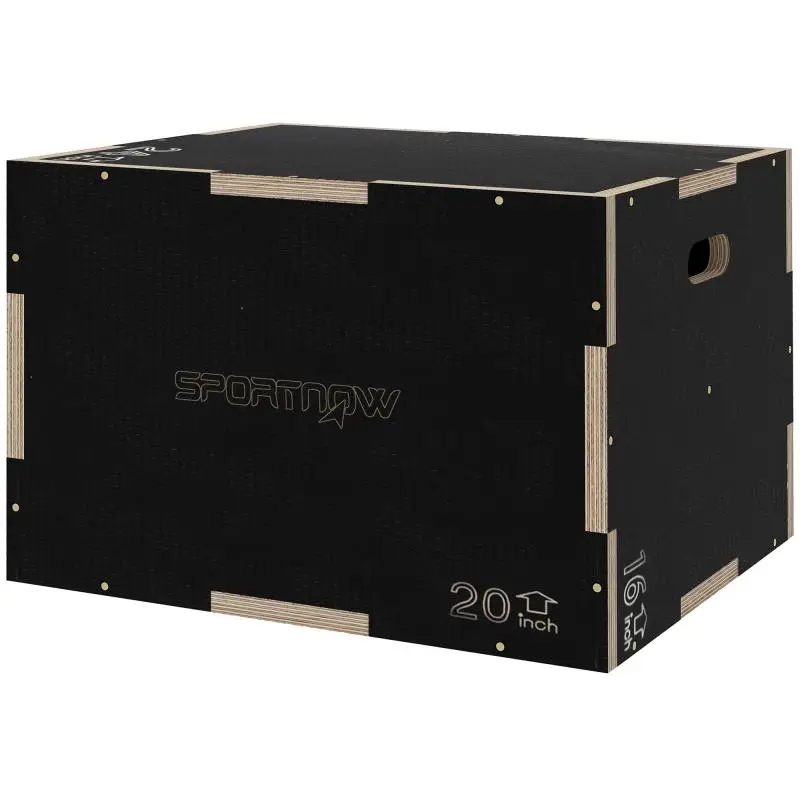 3-in-1 Wooden Plyo Box, 41/51/61 cm